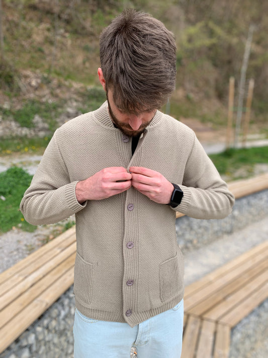 Maglioncino Cardigan beige